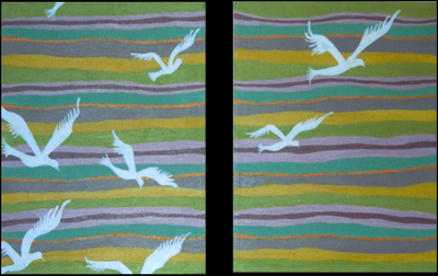 birds, dyptych - click image to enlarge